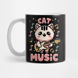 cat music,retro style Mug